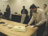 Cutting the cake