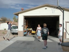 Christopher joins the basketball game